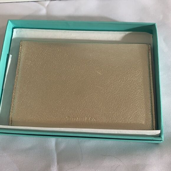 Tiffany & Co Gold Leather Card Case - Picture 3 of 6